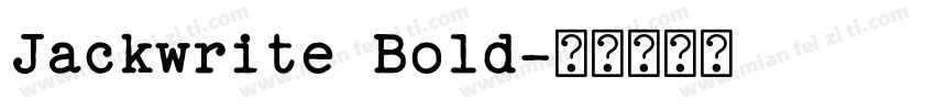 Jackwrite Bold字体转换